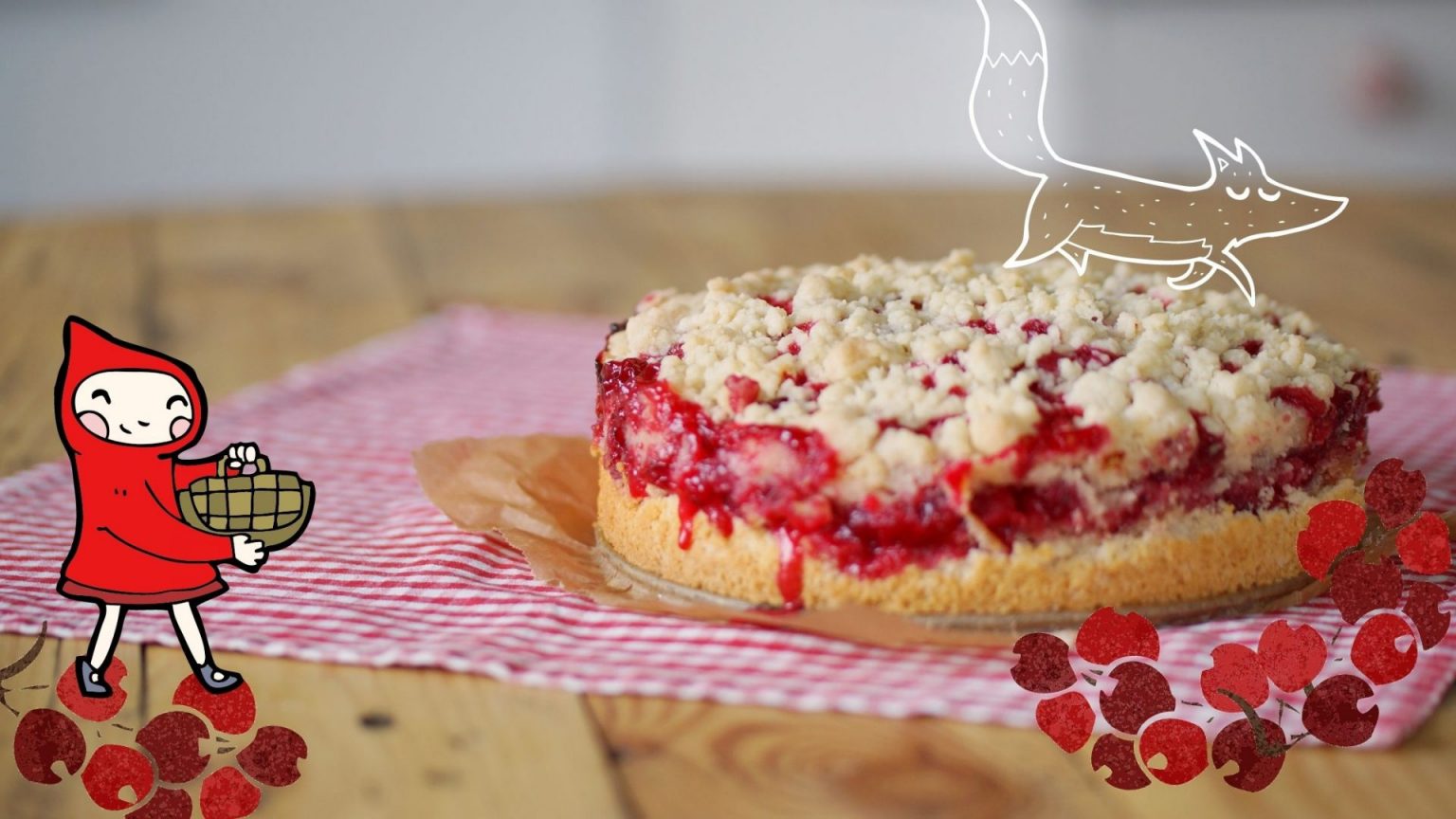 Johannisbeerkuchen mit Streuseln - vegan &amp; zuckerfrei