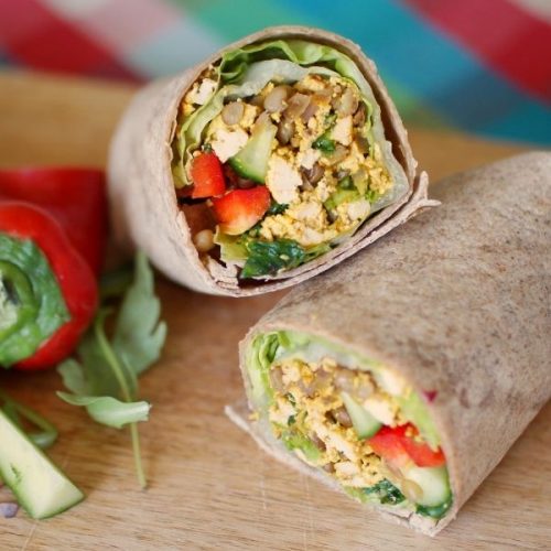 Rezept Tofu Scramble Wrap als Lunch zum Mitnehmen