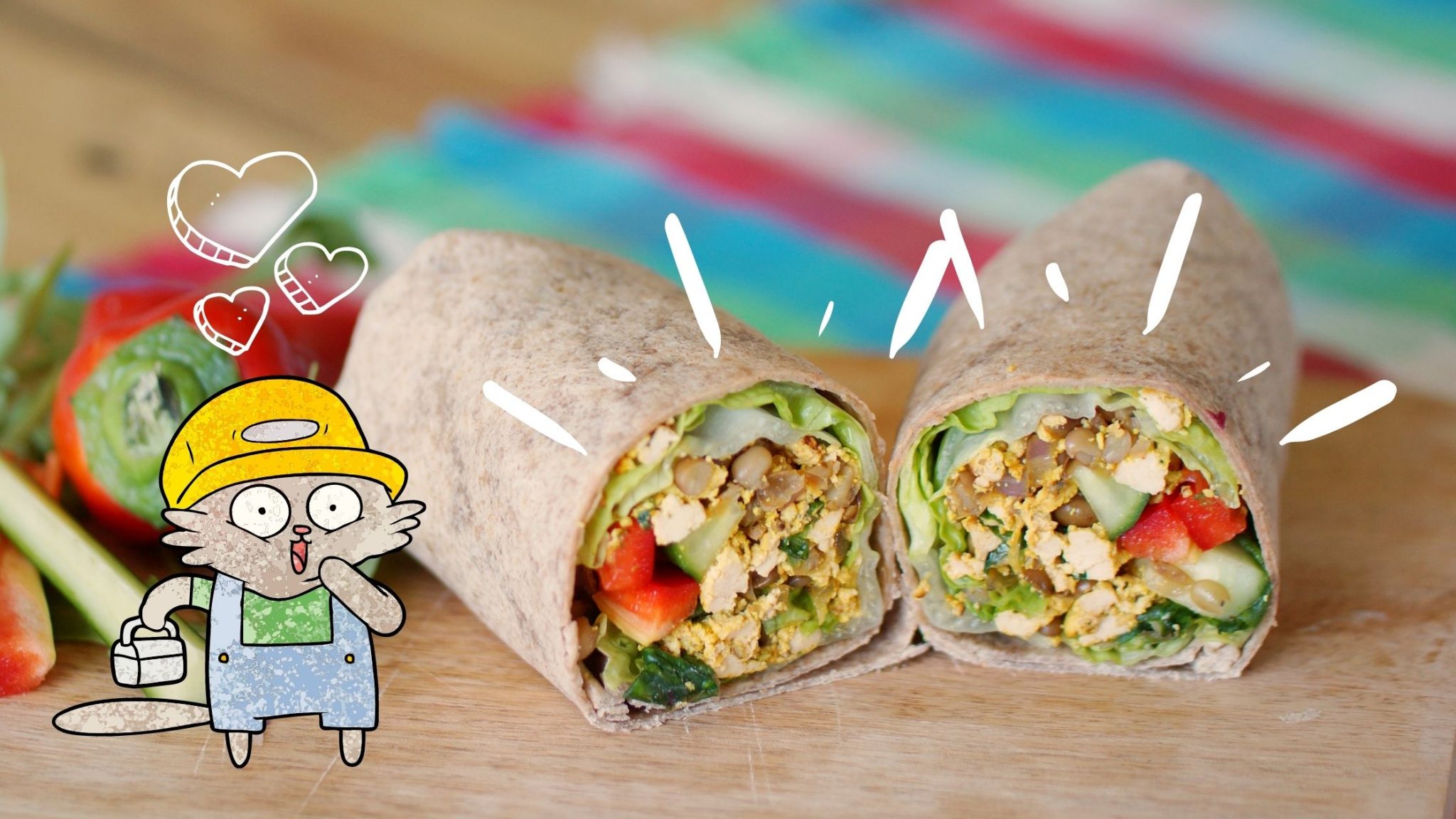 Rezept Tofu Scramble Wrap als Lunch zum Mitnehmen