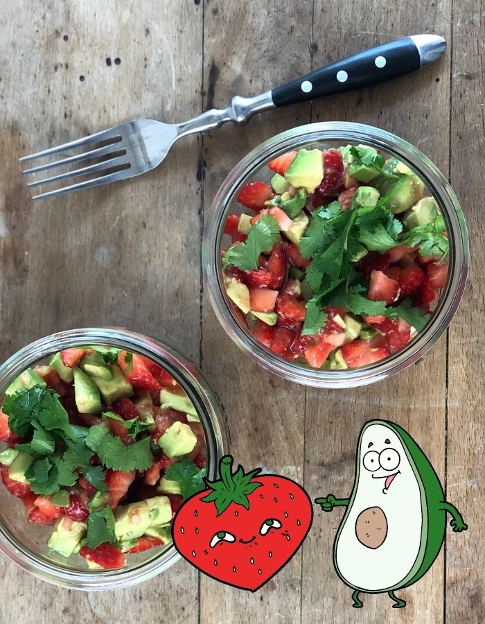 Avocado-Erdbeer-Salsa vegan