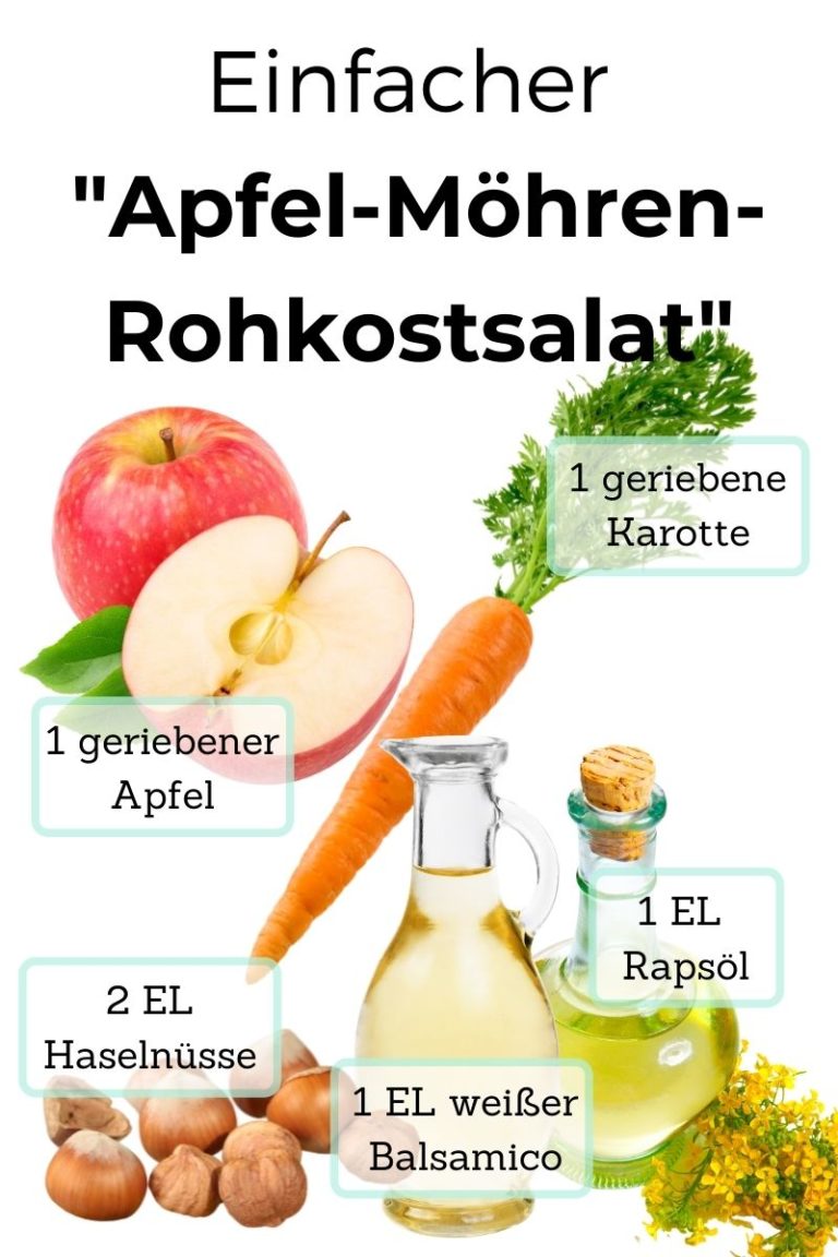 Rezept: Einfacher Apfel-Möhren-Rohkostsalat für mehr Gemüse auf dem Teller