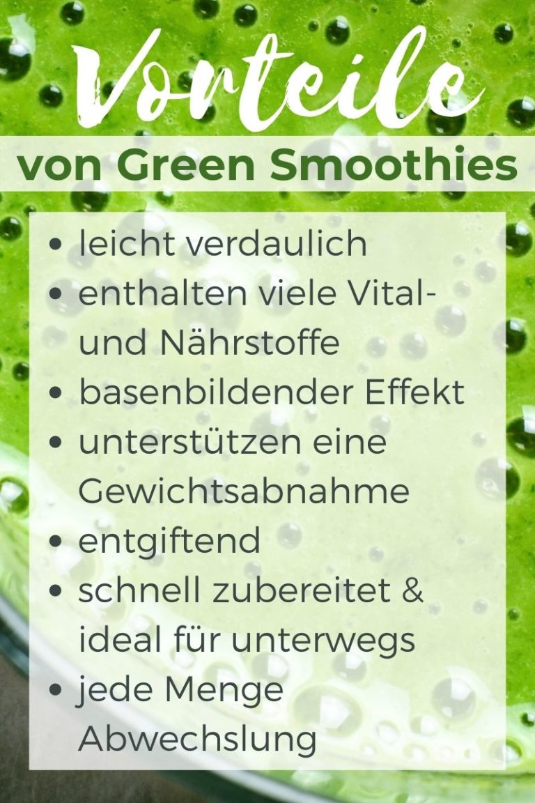 Infografik: Gesundheitliche Vorteile von Green Smoothies