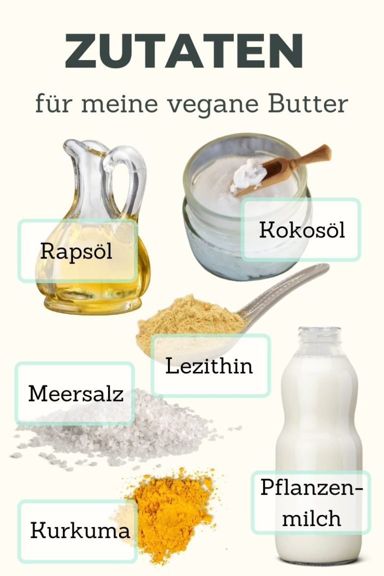Zutaten für vegane Butter