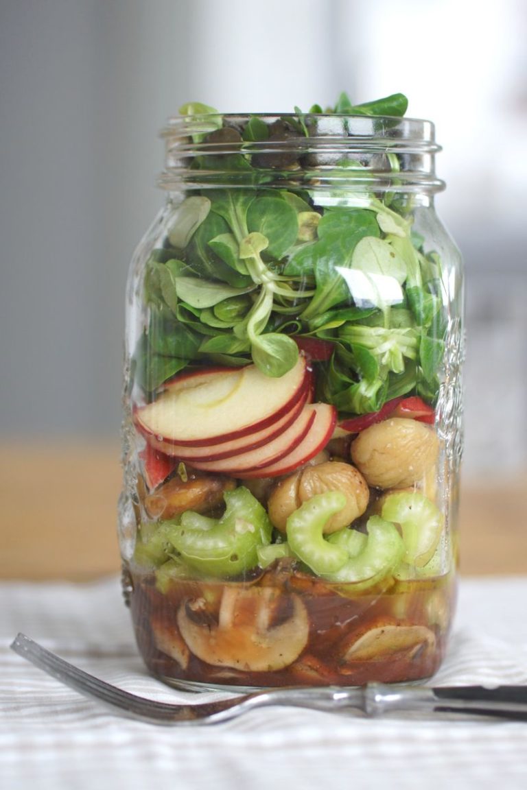 Winterlicher Maronen Salat im Glas