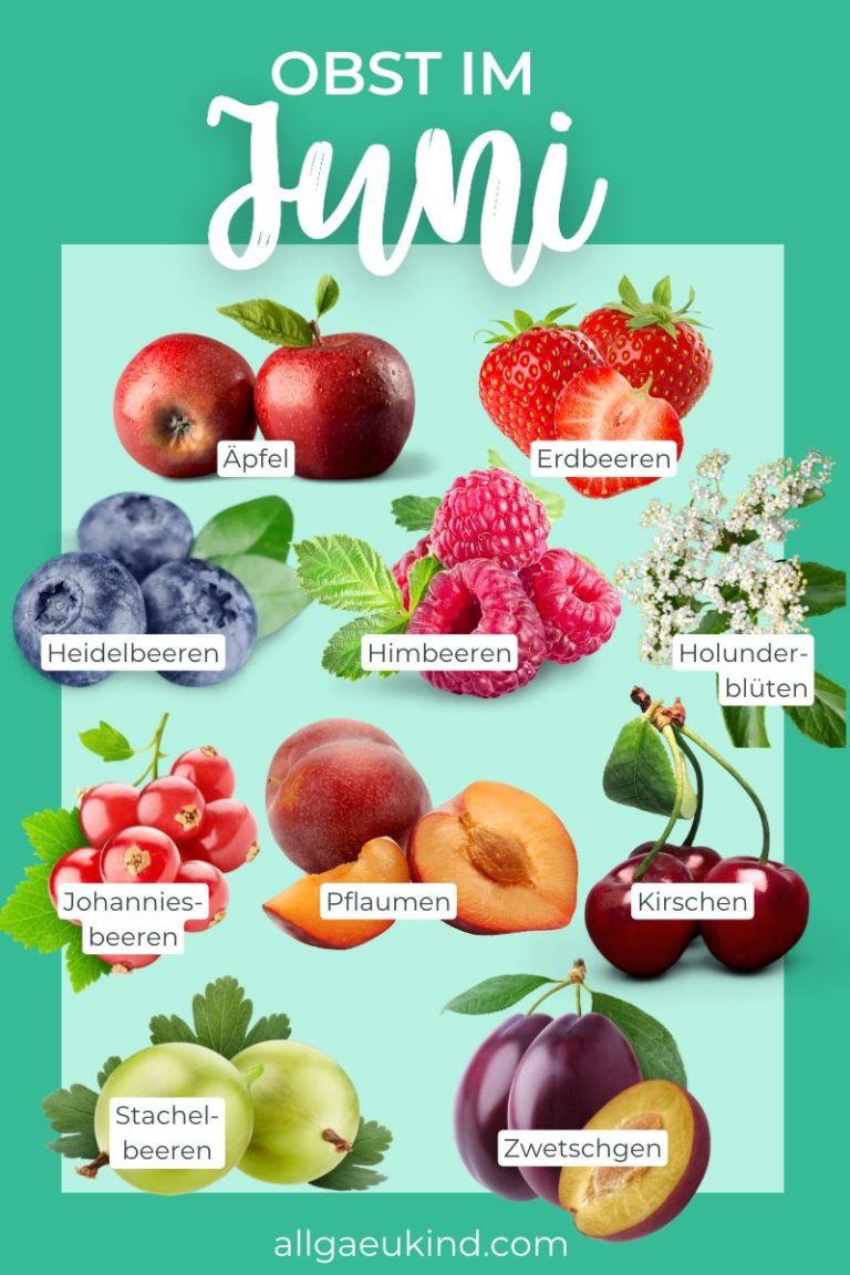 Infografik - dieses Obst hat im Juni Saison
